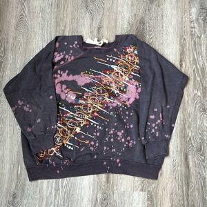 Urban Renewal Vintage Bleach Splatter Overdyed Crew Neck Sweatshirt*